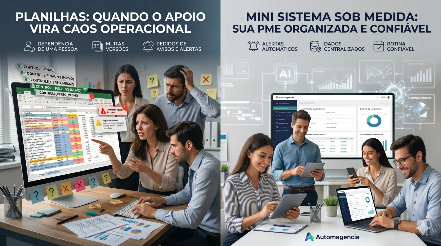 Quando a planilha vira sinal de mini sistema para sua PME