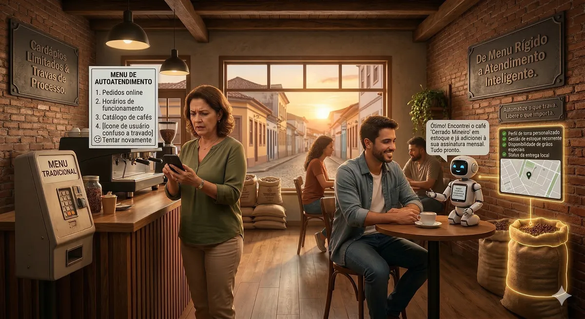 Chatbot vs. Agente de IA: Comece a escalar seu atendimento