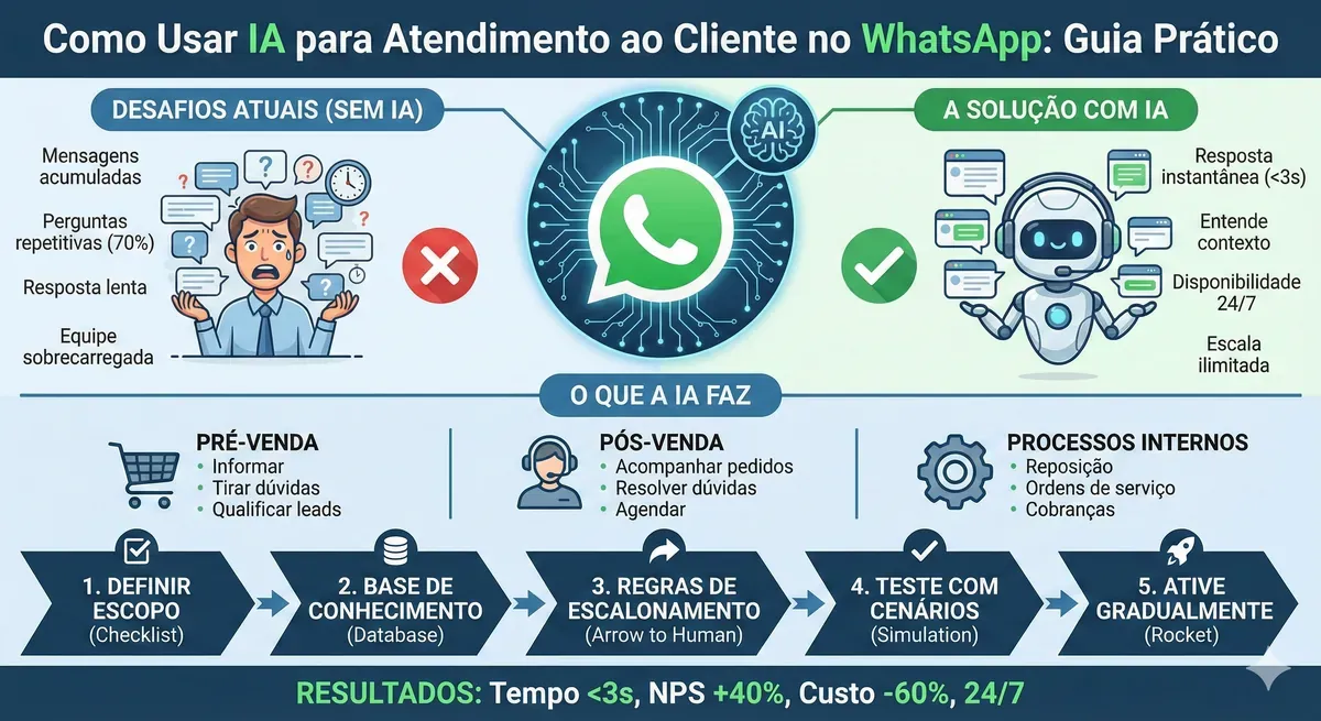 Como Usar IA para Atendimento ao Cliente no WhatsApp: Guia Prático